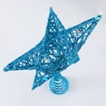 thumbnail image 4 of MRLESS Blue Glittered Christmas Tree Topper Star - 20cm Metal, 4 of 6