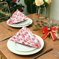 thumbnail image 3 of GZHJMY Bloom Heart Pink Cloth Dinner Napkins Everyday Use 20" × 20" Home Decor 4 Pack, 3 of 7