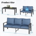 thumbnail image 6 of MRUAKA Aluminum Patio Furniture Set, 6 Pcs Modern Outdoor Sofa Sets, Outdoor Sectional Patio Conversation Set with Coffee Table for Backyard, Poolside, Navy, 6 of 10
