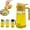 Yellow, variant on 470ml Dark Amber Glass Oil Sprayer Bottle - 2 in 1 Cooking Oil Dispenser & Mister for Kitchen, Air Fryer, Salad | Food Grade Light-Blocking Olive Oil Spray Bottle .