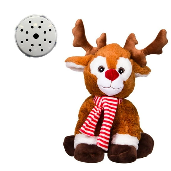 Randall the Reindeer 16 Inch Plush Toy with Recorder Device Soft & Customizable Holiday Stuffed Toy