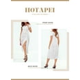 thumbnail image 3 of HOTAPEI Dresses for Women Off Shoulder Bodycon Dress High Slit Ruched Dress Sexy Evening Party Midi Dress, 3 of 5