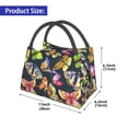 thumbnail image 3 of Vsdgher Butterfly Wild Insect Print Insulated Reusable Bags with Sturdy Zipper and Handles, Foldable Totes for Hot or Cold Food Bring or Delivery, 3 of 8