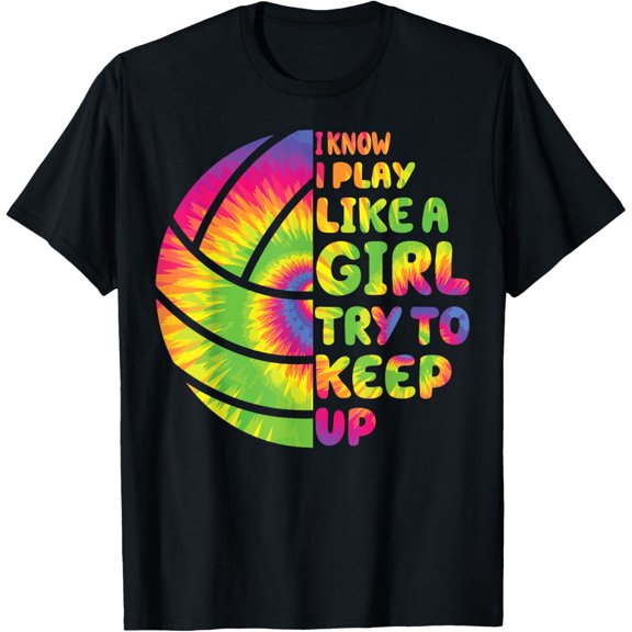 Funny volleyball t shirt Kids Teen Girls Player Tie Dye T-Shirt