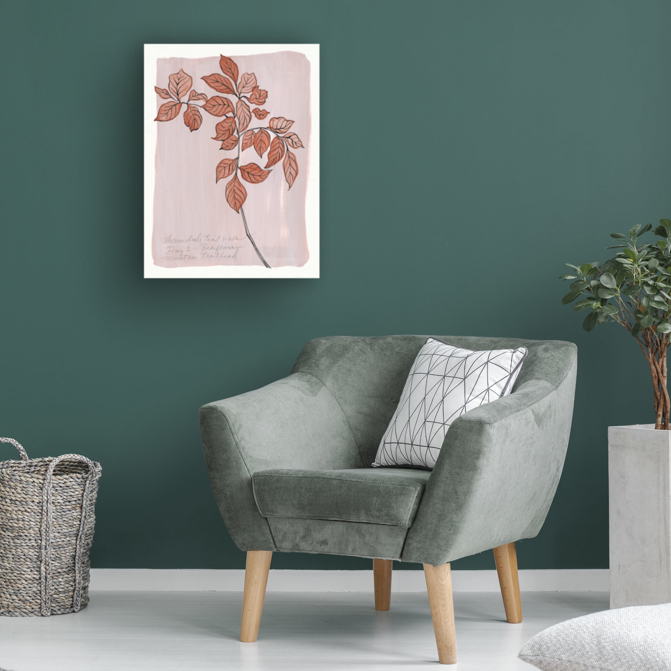 Canvas Wall Art - Laura Marr 'Trail Walk Journal I' Wall Art for Living Room, Bedroom, or Office Décor by Trademark Fine Art - 35 x 47 Inches
