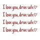 thumbnail image 1 of Adhesivo de Espejo Retrovisor Conduco con Seguridad Usted Pegatina de Espejo Retrovisor en Forma de Corazón Inglés, 1 of 1