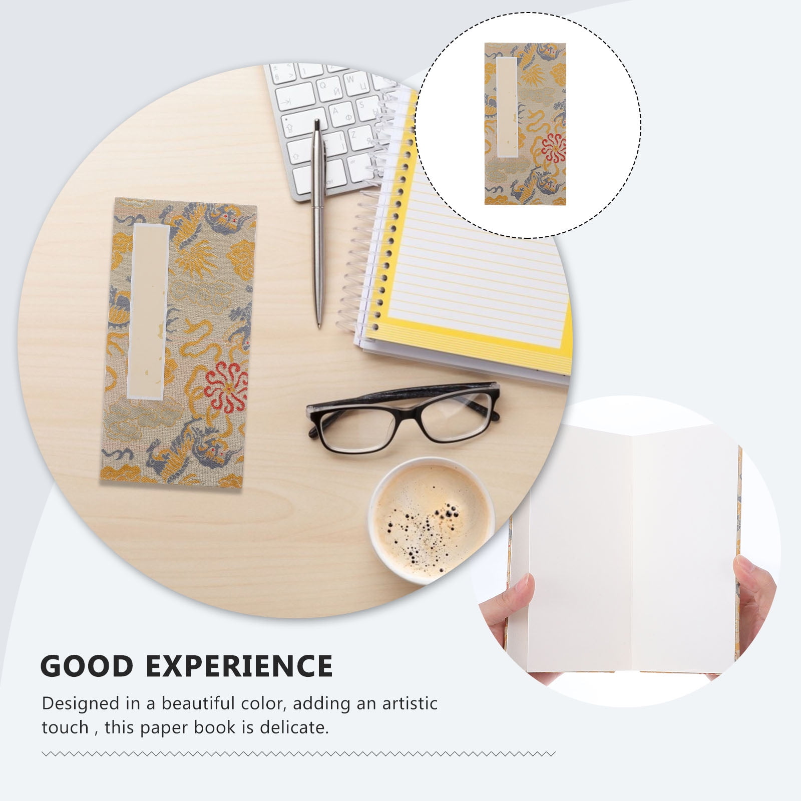 unbranded 3pcs Blank Xuan Papers Fold Book Thickened Writing Papers Book Blank Calligraphy Papers Book