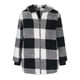 thumbnail image 3 of ICHUANYI Clearance Women's Fashion Keep Warm Casual Hooded Plaid Zip Pocket Jacket Top Blouse Coat(Black, S) ICHUANYI WER2023081206638, 3 of 5