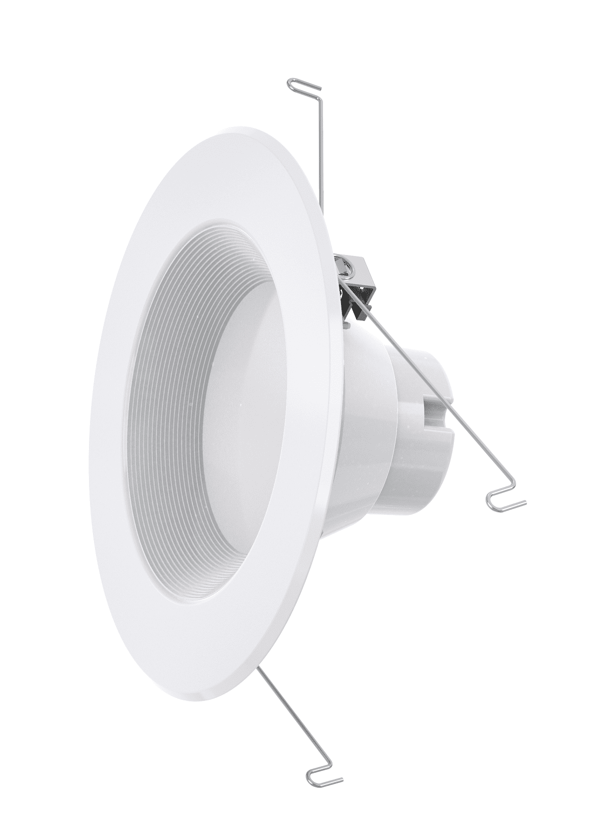 Great Value 6' White Trim Recessed Retrofit LED Light,65W 3CCT, E26, Dimmable, 4PK CA