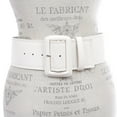 thumbnail image 2 of Women's 3" Wide High Waist Fashion Stitch Rectangular Leather Belt, 2 of 3