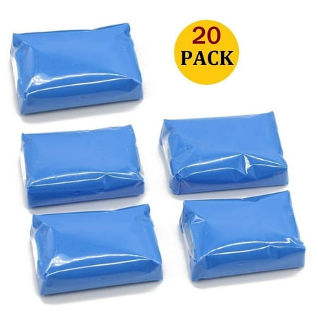 20PACK Car Clay Bar Kit 170g Auto Detailing Magic Claybar Super Cleaner, for Car Body Glass Bumper, Blue