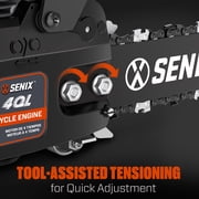 SENIX 46CC 4-Cycle Gas Powered Chainsaw, 16 Bar and Chain, Cordless Chain Saw with Loop Handle for Wood Cutting and Tree Trimming Automatic Oiler, CS4QL-L3