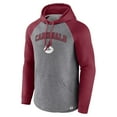 thumbnail image 2 of Men's Fanatics Heathered Gray/Cardinal Arizona Cardinals By Design Raglan Pullover Hoodie, 2 of 3