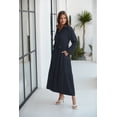 thumbnail image 6 of NAYAOTO Women's Maxi Shirt Dress - 2026 Long Sleeve Button Casual Fall A-line Work Tiered Dresses with Belt and Pockets, 6 of 9