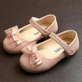 thumbnail image 4 of Liyamei Children Shoes Small Single Shoes Children Lace Bow Princess Shoes Girls Shiny Small Leather Shoes Toddler Girls Sneakers Size 5-5.5 Years, 4 of 5