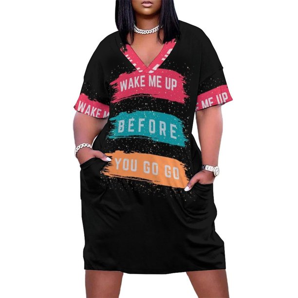 Wake me up before you go vestido de bolsillo suelto para mujer vestido de Hada vestido suelto para mujer "s