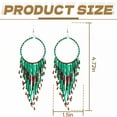 thumbnail image 6 of DESIGNICE Statement Earrings for Women,Alloy Seed Bead Tassels Drop Earrings,Dangle Earrings for Women Birthday Jewelry Gift for Her,Style2, 6 of 7