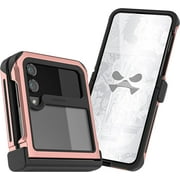 Ghostek Atomic Slim Samsung Galaxy Z Flip4 Case Clear Aluminum Metal Phone Cover (Pink)