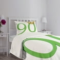 thumbnail image 5 of Ambesonne Celebration Quilted Bedspread Set 2 Pcs, Queen Crown 90, Twin Size, Yellow Green, 5 of 6