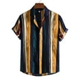 thumbnail image 6 of VSSSJ Button Down Shirts for Men Fitted Hawaiian Stylish Print Short Sleeve Collared Summer Shirt Casual Breathable Fashion Holiday Tee Multicolor02 XL, 6 of 9