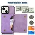 thumbnail image 2 of Dteck Crossbody purse for iPhone 15 Plus,Magnetic Leather Diamond Glitter Case Card Pocket Shockproof Rubber Kickstand Cover with Adjustable Shoulder Strap for Women,Purple, 2 of 8