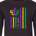 thumbnail image 4 of Inktastic Mardi Gras Flag Long Sleeve Youth T-Shirt, 4 of 5