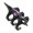 black, variant on Stackable Three Layer Spikes Rings For Layered Looks, Wide Inspired And Adjustable Fit In Alloy