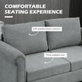 thumbnail image 4 of HOMCOM Loveseat w/ Curved Armrests, Love Seat w/ Padded Seat, Light Grey, 4 of 9