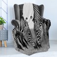 thumbnail image 4 of Animal Soft Flannel Fleece Throw Blanket, Zebras Wildlife Burchell Safari Theme National Park Monochrome Picture, Cozy Plush for Indoor and Outdoor Use, 50" x 60", Black White, by Ambesonne, 4 of 5