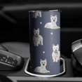 thumbnail image 3 of 20oz West Highland White Terrier Skinny Tumblers Stainless Steel Tumbler with Lid and Straw,Vacuum Insulated Double Wall Travel Tumbler Cups with Cleaning Brush for Coffee,Tea, 3 of 6