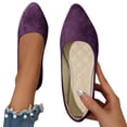 thumbnail image 4 of Womens Flats Shoes Portable Pumps Ballet Flat Slip-on Ballerina Pumps Shoes Ladies Loafers Purple 36, 4 of 4