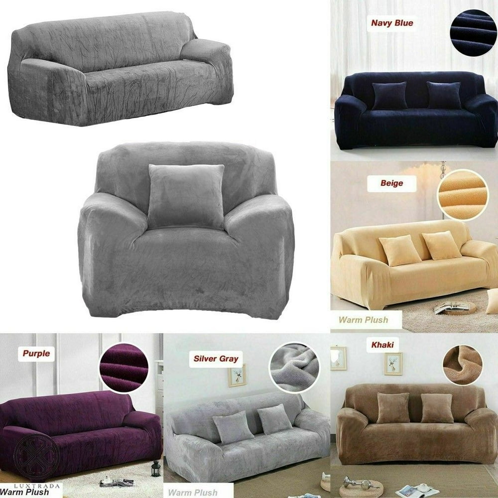 Luxtrada Stretch Velvet Sofa Covers Couch Covers Sofa Slipcovers