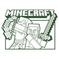 thumbnail image 2 of Girl's Minecraft Steve and Alex Attack Graphic Tee White Large, 2 of 4