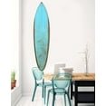 thumbnail image 4 of Distressed and Rustic Aqua Surfboard Wood Panel Wall Art, 4 of 4