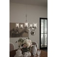 thumbnail image 3 of Winslett Collection Five-Light Matte Black Clear Seeded Glass Coastal Chandelier Light, 3 of 5