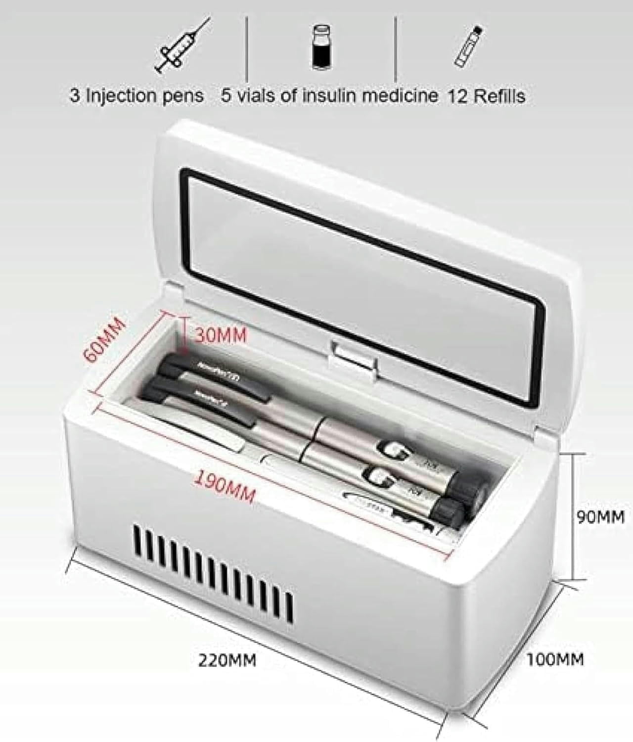 GXCZ Diabetes Mini Refrigerator Insulin Refrigerator Portable Medicine Refrigerator Compact Car Travel Medicine Refrigerator 2-8  Refrigerator
