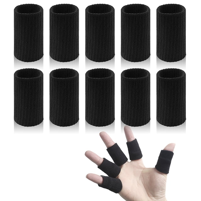 Protecteurs de Doigts pour Blessure Bandage de Doigt, Couverture Extensible pour Protection de Doigt de Basketball 10 Pcs