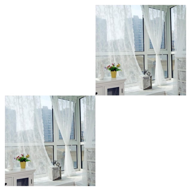 VONKY Wide Application Window Curtains - Any Room In Home Tulle Curtains Functional White 145cm*200cm 500G 2Set