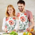 thumbnail image 3 of Pioneer Flower Floral Print Pattern Apron-Garden Aprons for Women with Pockets-Cotton Linen Waterproof Kitchen Cooking Gardening Aprons Adjustable for Kitchen,Cooking,BBQ and Salon 33x27 Inch, 3 of 7