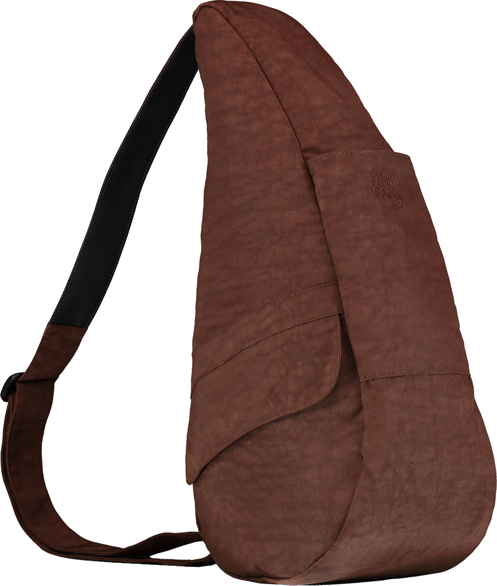 AmeriBag 17" Nylon Crossbody Sling Healthy Back Bag (Brown)