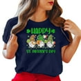 thumbnail image 1 of LSLJS Col Rond Saint Patrick's Imprimé à Quatre Feuilles Manches Courtes Décontracté Ample Haut Manches Courtes Col Rond/chemise, Cadeaux pour Femmes, 1 of 4