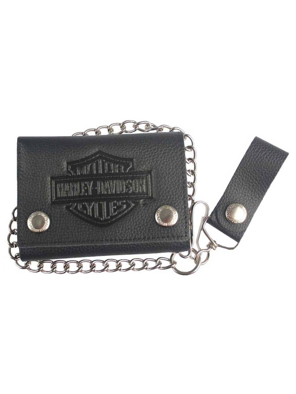 HARLEY-Davidson Uomo Teschio Concho Z PIEGA RFID Genuine Leather Wallet hdmwa 11476 
