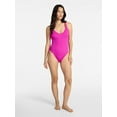 thumbnail image 2 of Time and Tru Women's and Women's Plus Crinkle Plunge One Piece Swimsuit, 2 of 5
