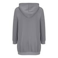 thumbnail image 6 of iHPH7 Womens Zip Up Hoodies Travel Hoodie Oversized Hoodies for Women Casual Outerwear Long Hoodies for Women Zip Up Fall Jacket Fall Outfits Gray 3XL, 6 of 9