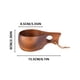 thumbnail image 4 of Tazas Taza de café con leche de nuez Taza finlandesa Taza con asa de madera con cordón Evita quemaduras en enamorados Tazas Taza con asa, 4 of 5