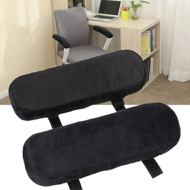Isccdy Chair Arm Pad Covers Overs Removable Washable Office Chair Armrest Covers Pads (#Black)