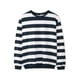 thumbnail image 5 of SUDADERA DE HOMBRE INSPIRE CHIC A RAYAS, AJUSTE REGULAR, CUELLO REDONDO, MANGAS LARGAS, SUDADERAS IMPRESAS XL AZUL MARINO Y BLANCO, 5 of 7
