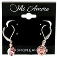 thumbnail image 2 of Mi Amore Drop-Dangle-Earrings Silver-Tone/Pink, 2 of 2