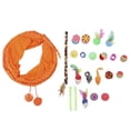 thumbnail image 3 of BIMZUC 22 Pcs Interactive Cat Toy Set with Cat Tunnel, Funny Feather Teaser Stick, Mice, Bells and Rainbow Balls for All Breed Kittens (13.38 inches / 34 cm), 3 of 8
