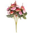 thumbnail image 1 of 5pcsx21 Cabezas Ramo Rosas Artificiales Flores Secas Falsas (rosa Roja), 1 of 5